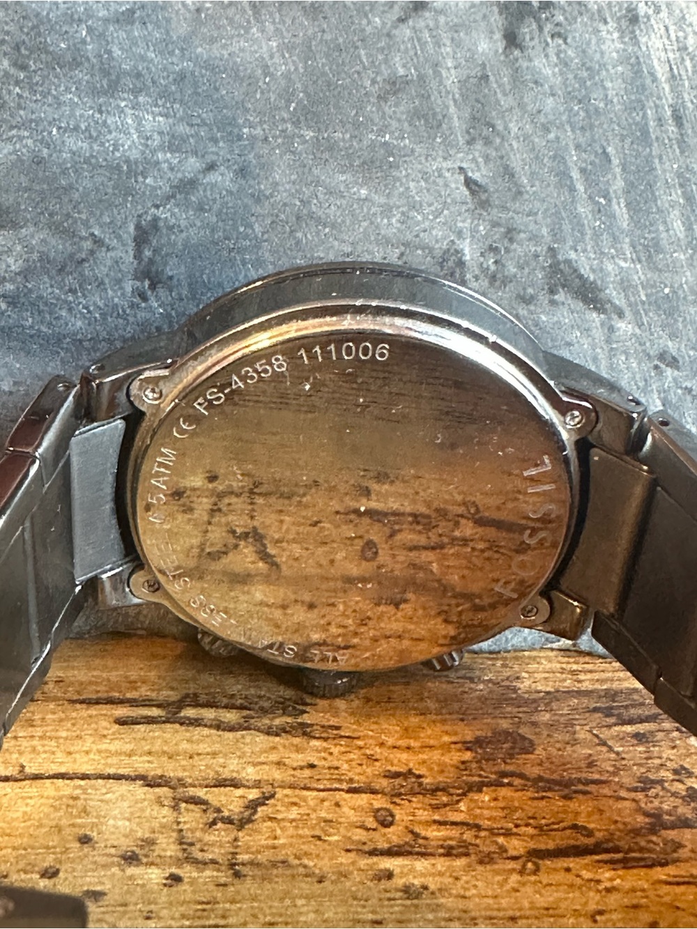 Fossil Men’s Black and Silver Stainless Steel Chronograph Watch - Picture 6 of 6